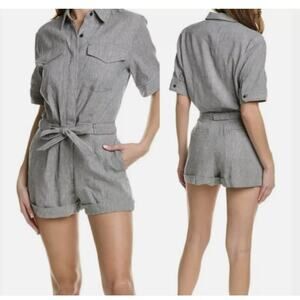 Rag & Bone‎ Surplus Linen-Blend Romper Size 4 NWOT
